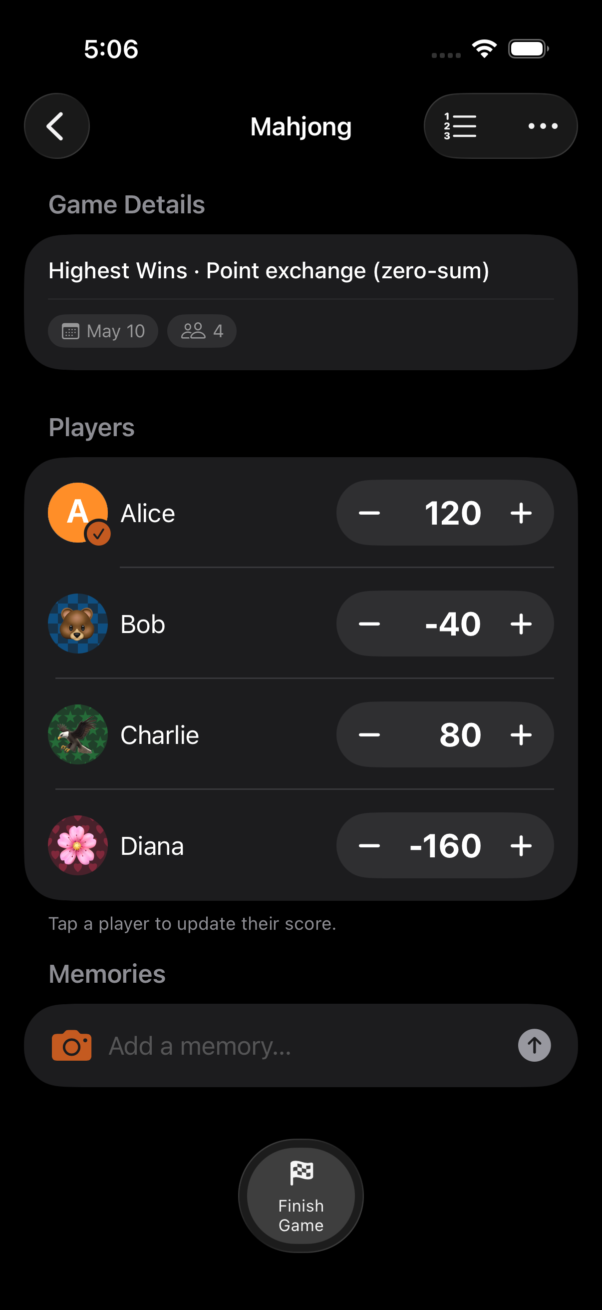 Point Exchange scoring mode