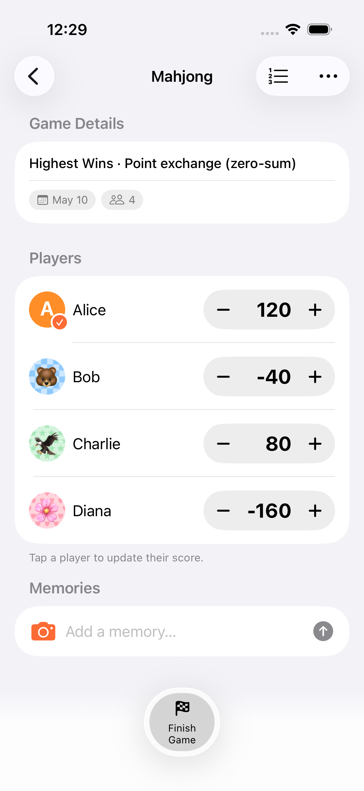 Point Exchange scoring mode